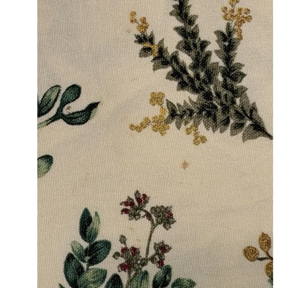 Vintage Martha Stewart Everyday Christmas Tablecloth Cream 46x56 Rectangle